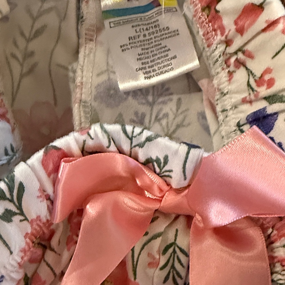 Sleep On It Kids Pajama Set with Pink and Purple Floral Design - Picture 6 of 8